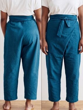 Aliya Wanek Hiroko Wrap Hemp/Cotton Pants